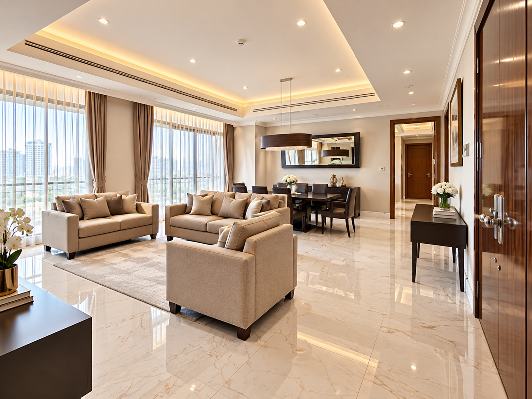 Apartemen Botanica 2+1 Bedroom - ruang tamu