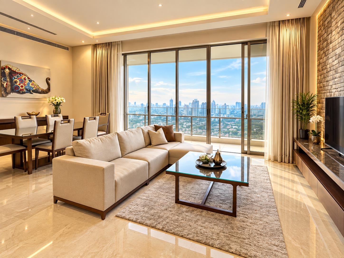 Interior unit Pakubuwono Residence 2 Bedroom, foto 1
