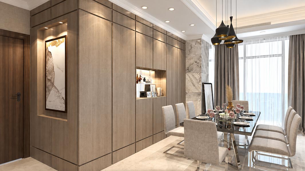 Apartemen Botanica 3+1 Bedroom - ruang makan