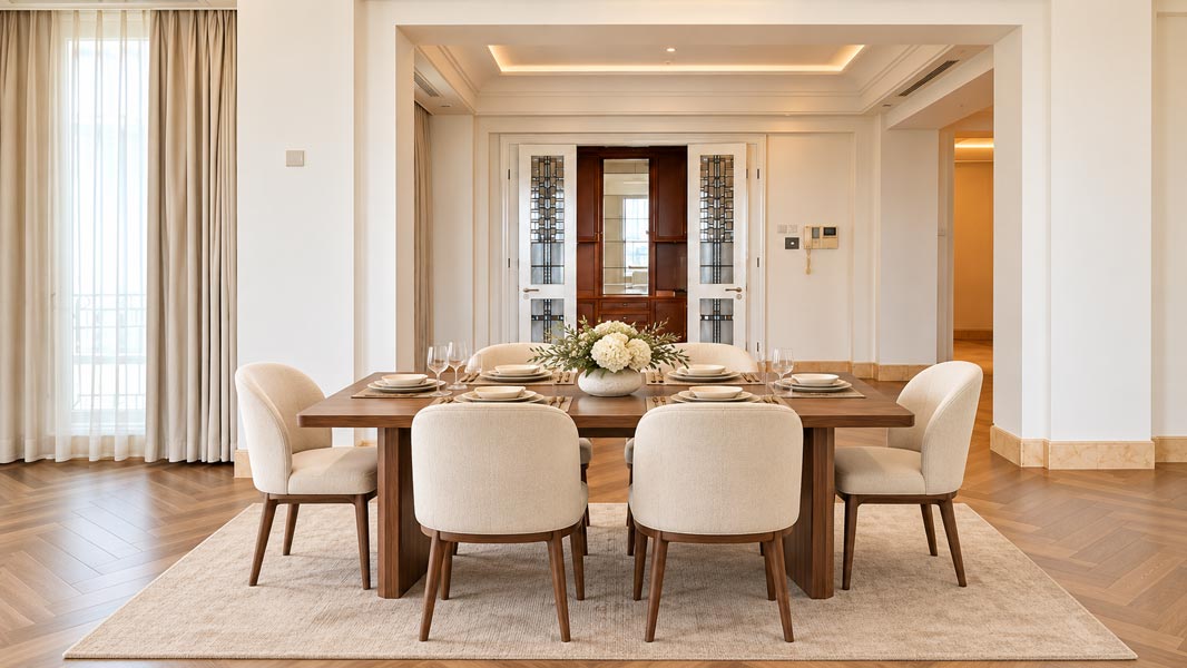 Ruang makan unit Tower 1 314 m²