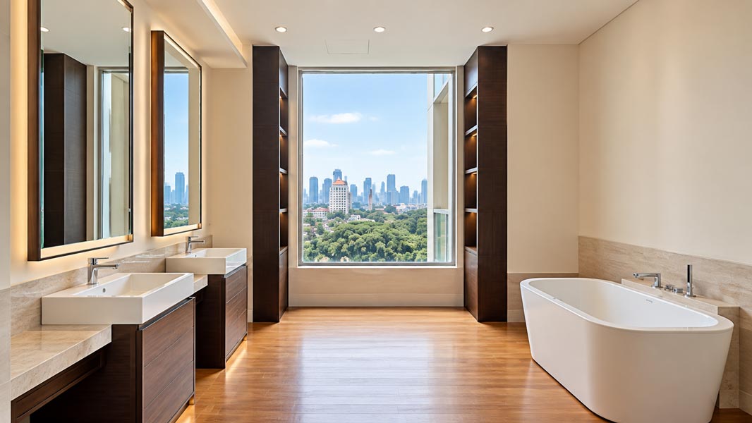Kamar mandi unit Tower 2 365 m²